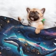 thumbnail image 3 of Yiaed Vintage Colorful Patterned Dolphin Print Dog Blankets-Cat Blanket Washable for Couch Protection,Puppy Blanket, Soft Plush Reversible Throw Furniture Protector-Medium, 3 of 8