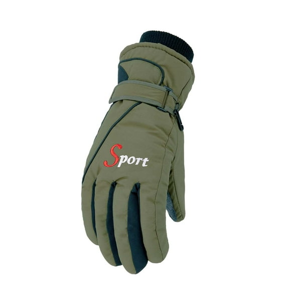 IDALL Waterproof Gloves,Gloves for Cold Weather Ski Gloves Cotton Men's And Women's Winter Cold Proof Thickened Warm Screen Non Slip Waterproof Braised Gloves Winter Gloves,Gloves for Women Green 1