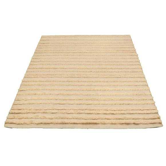 ECARPETGALLERY Tapis Fait à la Main pour Salon, Salle à Manger et Chambre à Coucher <br>Texturé Collection Cambridge 4'6" x 5'10" en Ivoire