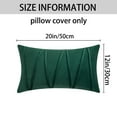 thumbnail image 6 of REGALWOVEN Velvet Throw Pillow Covers Set of 2 for Sofa Living Room Decor Dark Green 12" x 20", 6 of 6