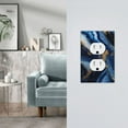 thumbnail image 5 of Fotbe Navy Blue Marble Print Duplex Receptacle Wall Plate, 1-Gang 5.0" x3.0" Wall Outlet Covers, Dual Outlet Faceplates Covers, Color-matched Screws Included-Style S, 5 of 6