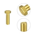 thumbnail image 4 of Unique Bargains Brass Hex Bolts, 3/8-16x1-1/4' 1 Pack Fully Thread Grade 4.8 Machine Screws, 4 of 4