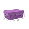 thumbnail image 3 of Caja con Tapa Plastic Trends Modelo Paris Capacidad 11Lts Color Morado 1 Pieza, 3 of 4