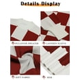 thumbnail image 5 of MOSHU Oversized Sweaters for Women Drop Shoulder Plaid Colorblock Tops Fall Crewneck Pullover Sweater, 5 of 10