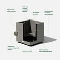 thumbnail image 3 of Veradek Block Series Cube Small 18" Plastic Planter - Gray, 3 of 17