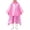 Pink01, variant on XUNKUSGA Reusable Rain Ponchos for Kids Classic Solid Color lightweight Waterproof Raincoats with Hood Drawstring Thickened Foldable Ponchos for Boys Girls