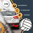 thumbnail image 4 of Magnet Me Up Volleyball Magnet Decal, 5 Inch Round,2 Pack, White and Black, 4 of 7