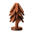 thumbnail image 3 of Walnut Wood Tree Trivet Set, Natural Tree Trivet Set - 4 Wooden Trivets & 1 Stand Like a Christmas, Foldable Kitchen Wooden,for Hotdishes Pot Bowl Teapot Hot Pot Holder (Brown), 3 of 9
