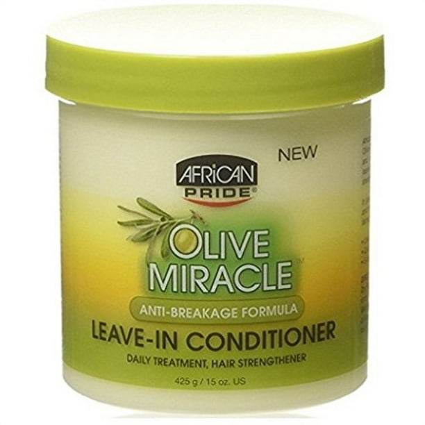african pride olive miracle leavein conditioner 15oz jar (3 pack)