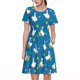 thumbnail image 1 of Disketp Cartoon Goose para Vestido de Manga Corta para Mujeres, Vestidos de Verano para Mujeres, Casual y Holgado para la Playa, 1 of 6