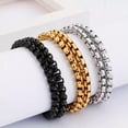 thumbnail image 2 of HOOUN 5pcs in bulk Stainless steel Square Rolo Chain Necklace Strong Link 6mm 18-26in-24'' for Necklace-black, 2 of 8