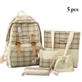 thumbnail image 2 of Girls School Backpack Set Nylon 5PCS Casual Elementary Bookbag Campus Backpack, 2 of 10