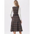 thumbnail image 3 of DARING DIVA Women's Plaid Vintage A Line Pinafore Dress X-Large Blue, 3 of 6