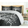 thumbnail image 5 of Ambesonne Wooden Duvet Cover Set, Tree with Many Leaves, Queen, White, 5 of 6