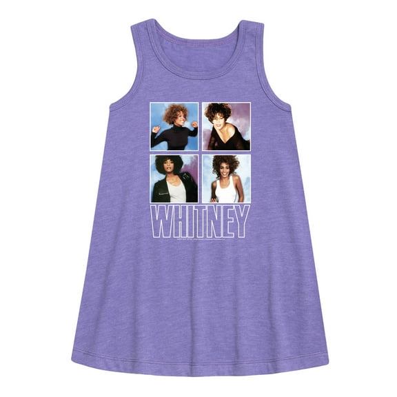 Whitney Houston - Whitney Grid - Toddler and Youth Girls A-line Dress