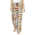 thumbnail image 1 of Fotbe Hot Dog Pizza Pantalones de Pijama para Mujer, Pantalones de Dormir, Pantalones Pj con Cordón y Bolsillos-Large, 1 of 6