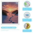thumbnail image 3 of Diamond Art Kits for Adults, Sunset Beach Footprints Path 5D Diamond Painting Kits for Adults Beginners, DIY Full Drill Diamond Painting, Gem Art and Crafts 12x16, 3 of 7