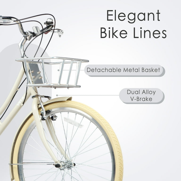 AVASTA 26 Inch Hybrid Bike, Lightweight Step-Through Hi-Ten Steel