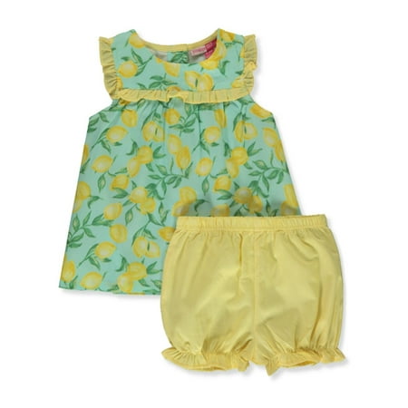 

Penelope Mack Baby Girls 2-Piece Lemon Sundress Set Outfit - mint/yellow 24 months (Infant)