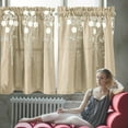 thumbnail image 2 of Window Curtain Panels,Blackout Curtains for Living Room,Sheer Curtains for Bedroom,Bedroom Blackout Curtains,Curtains Foreign Trade Short Curtains Polyester Embroidered Curtains, 2 of 8