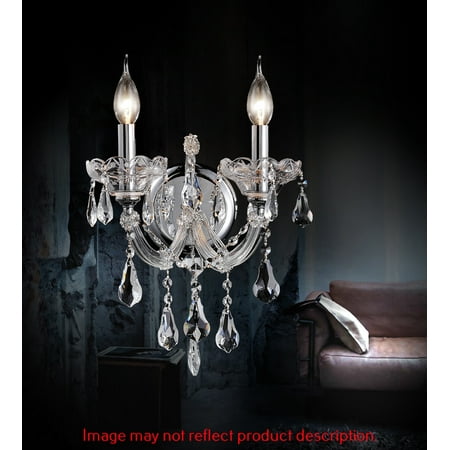 Eurofase Lighting Crystal Sconce - Crystal World 2 Light Chrome Wall Sconce