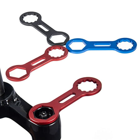 

xinRui Front Fork Cap Wrench Wear-resistant Rustproof High Hardness Anti-corrosion Frosted Aluminum Alloy Front Fork Cap Spanner for Cycling