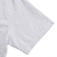 thumbnail image 4 of Mens Casual Manga Corta Botón Abajo Camisas, Verano Color Sólido, Cuello de Soporte Bolsillo Camisa Turndown, 4 of 9