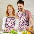 thumbnail image 3 of Pioneer Flower Floral Print Pattern Apron-Garden Aprons for Women with Pockets-Cotton Linen Waterproof Kitchen Cooking Gardening Aprons Adjustable for Kitchen,Cooking,BBQ and Salon 33x27 Inch, 3 of 4