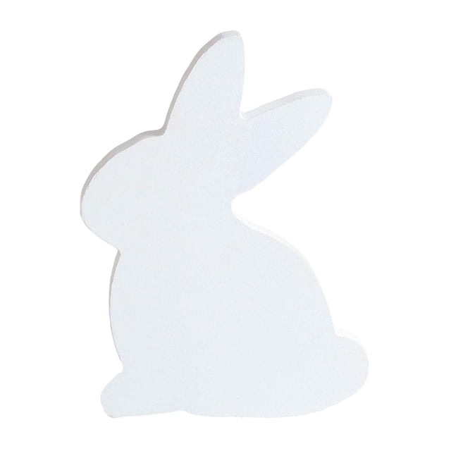 Decoraciones de conejito de Pascua, decoración de mesa de conejito, decoración del hogar, estatua, figura para manualidades Blanco