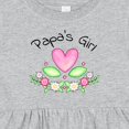thumbnail image 4 of Inktastic Papa's Girl Heart Flowers Girls Baby Dress, 4 of 5