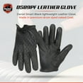 thumbnail image 2 of Daniel Smart Men’s Leather Gloves– Naked Goat Perforated Action Motorcycle Leather Gloves with Extra Air Flow and Short Wrist, 2 of 6