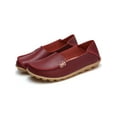 thumbnail image 3 of Fangasis Womens Casual Shoes Fashion Loafers Slip On Flats Driving Lightweight Nurse Shoe Wine Red 8, 3 of 5