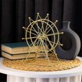 thumbnail image 3 of Rotatable -Wheel Bookshelf Decor, Shelf House Living Room Decor- Fireplace or Desk Decor, Friend, 3 of 5