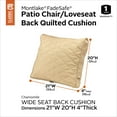 thumbnail image 2 of Classic Accessories Montlake FadeSafe Patio Chair/Loveseat Back Quilted Cushion, 21 x 20 x 4 Inch, Chamomile, 2 of 10