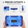 thumbnail image 6 of for Samsung Galaxy Tab A9+ 11.0" 2023 SM-X210 / SM-X215 / SM-X216 Rugged Shockproof Case, 360 Rotating Hand Strap & Stand, Shoulder Strap, TPU PC 3 Layers Multi-Functional Cover - Blue, 6 of 9