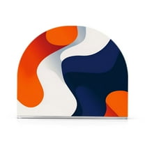 Yayeee Napkin Holder for Table Kitchen Paper Tissue Organization, Blue Abstract Wavy