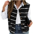 thumbnail image 2 of Gamivast Fleece Vest for Women Plus Size Crew Collar Sleeveless Lightweight Jackets with Pockets Loose Fitted Flannel Button Down Outerwear Winter Warm Clothes, 2 of 5