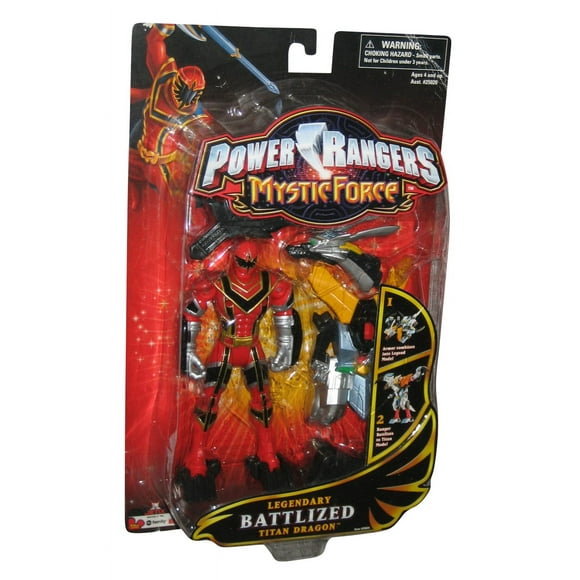 Power Rangers Mystic Force (2006) Legendary Battlized Titan Dragon Red Figure Set