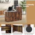 thumbnail image 6 of Reception Desk, Retail Checkout Counter with Lockable Drawer and Open Shelves, Wooden Front Desk Reception Counter, Desktop & Counter for Store Office Lobby Salon, 6 of 9