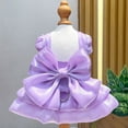thumbnail image 4 of KMWGRE Elegant Pet Wedding Dress For Small Dogs And Cats With Decorative Bow D Ring Tutu Skirt Summer Party Outfit Purple XXL, 4 of 4