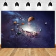thumbnail image 3 of 210cmx150cm Cosmic Planet Starry Night Photography Background Cloth Children's Photo Portrait Birthday Decor,A, 3 of 8