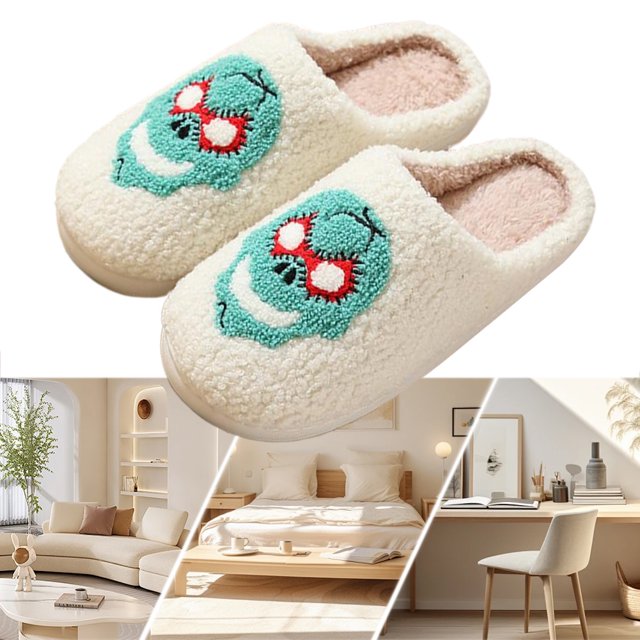 Pareja Con Punta Cerrada Pantuflas Murciélago Esponjosas Antideslizantes para Halloween Hombres Y Mujeres