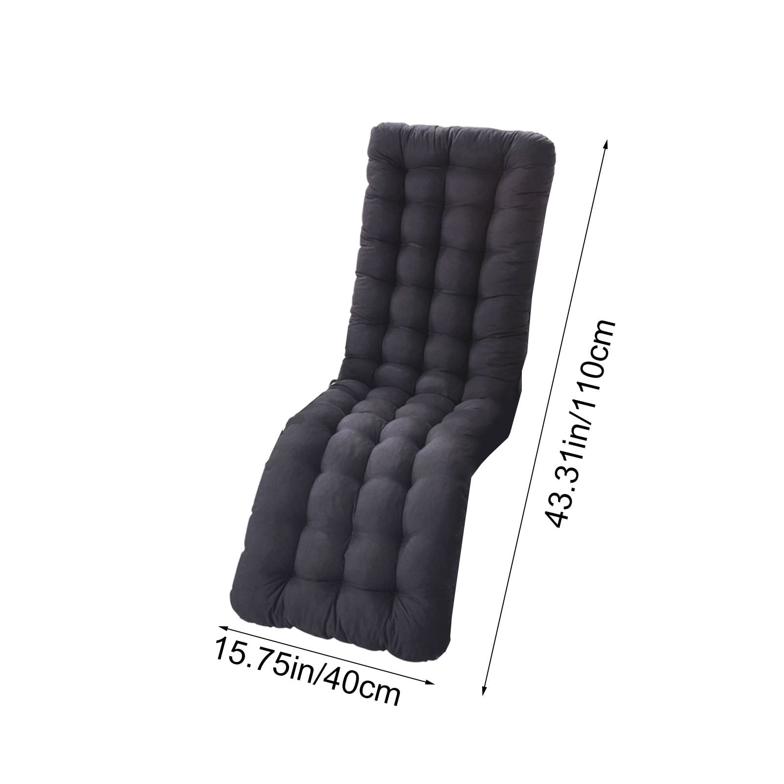 Lounge Chair Cushion,Outdoor Lounge Chair Cushions,Seat Cushions,Lounge Chair Cushion,Cushions for Outdoor Furniture,Patio Cushions Chaise Outdoor Mattress Recliner Quilted Thick(Black)