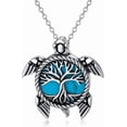 thumbnail image 5 of THOYAS Sea Turtle Necklace Sterling Silver Tree of Life Compass Tortoise Pendant Holiday Beachy Mothers Day Jewelry Gift for Women Mom Ocean Lover, 5 of 6