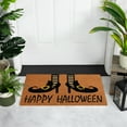 thumbnail image 3 of Northlight Wicked Witch Shoes Happy Halloween Coir Outdoor Doormat - 30" - Orange and Black, 3 of 6