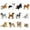 Dog, variant on 12Pcs Simulation Cat/Dog Figurine Realistic Miniature Cute Animal Figure Model PVC Solid Kitten/Puppy Statue Model Desktop Ornament Car Home Decoration