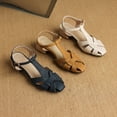 thumbnail image 4 of SACFOF Women's Thick Heel High Heel Retro Hollow Pumps British Style Summer Shoes Size US5-US11, 4 of 6