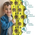 thumbnail image 3 of Blackout Kids Curtains,Yellow Bigfoot and Tree Pattern Childrens Insulated Curtains Set Of 2,Bedroom Essentials,Toddler Room Decor 42x54in(106x137cm), 3 of 5