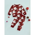 thumbnail image 4 of TSEXIEFOOFU Boys Girls Christmas Pants Set Santa Claus/Snowman Print T-shirt with Elastic Waist Pants, 4 of 8