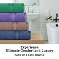 thumbnail image 6 of Casa Lino 4Pc Premium Bath Towels (54" x 27") - 100% Cotton, 400GSM, Ultra Soft & Absorbent (Multicolor 2), 6 of 7